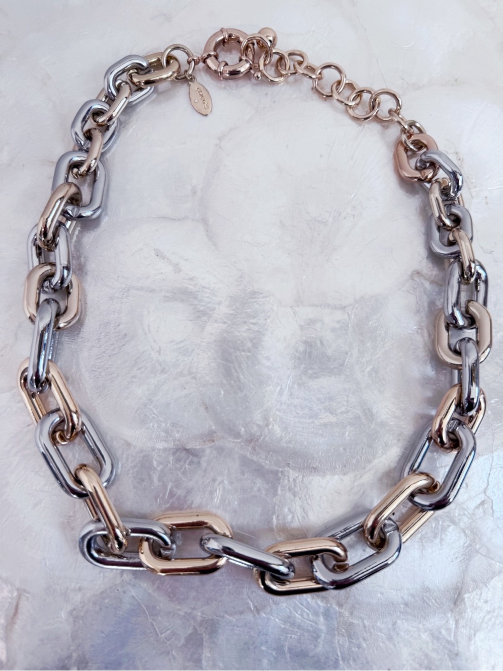 Chicos two tone chunky link statement necklace - Picture 2 of 11